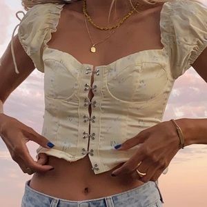 Princess Polly Allyson Top Yellow (US 2)